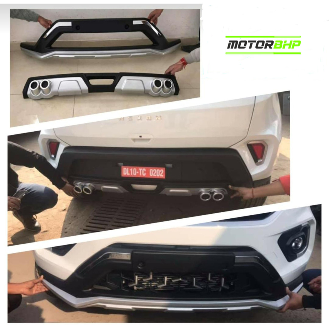 Buy Tata Nexon Front and Rear Bumper Diffuser Car Accessories